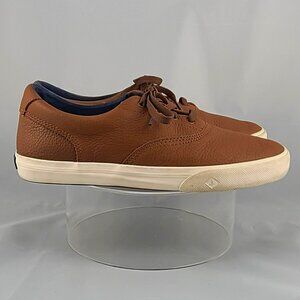 SPERRY Youth Size 6M Casual Low Top Lace Up Sneakers Shoe Striper II Leather
